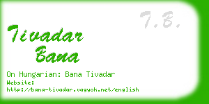 tivadar bana business card